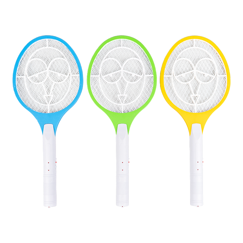 Pemukul nyamuk elektrik baterai timbal-asam 3 warna 250mAh FF-106