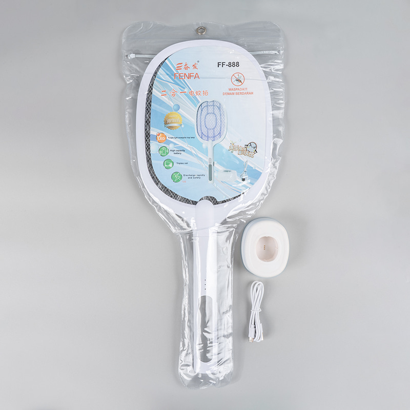 FF-888 Pemukul Nyamuk LED Lima Tingkat 1200mAh USB Isi Ulang FF-888 Pemukul Nyamuk LED Lima Tingkat 1200mAh USB Isi Ulang